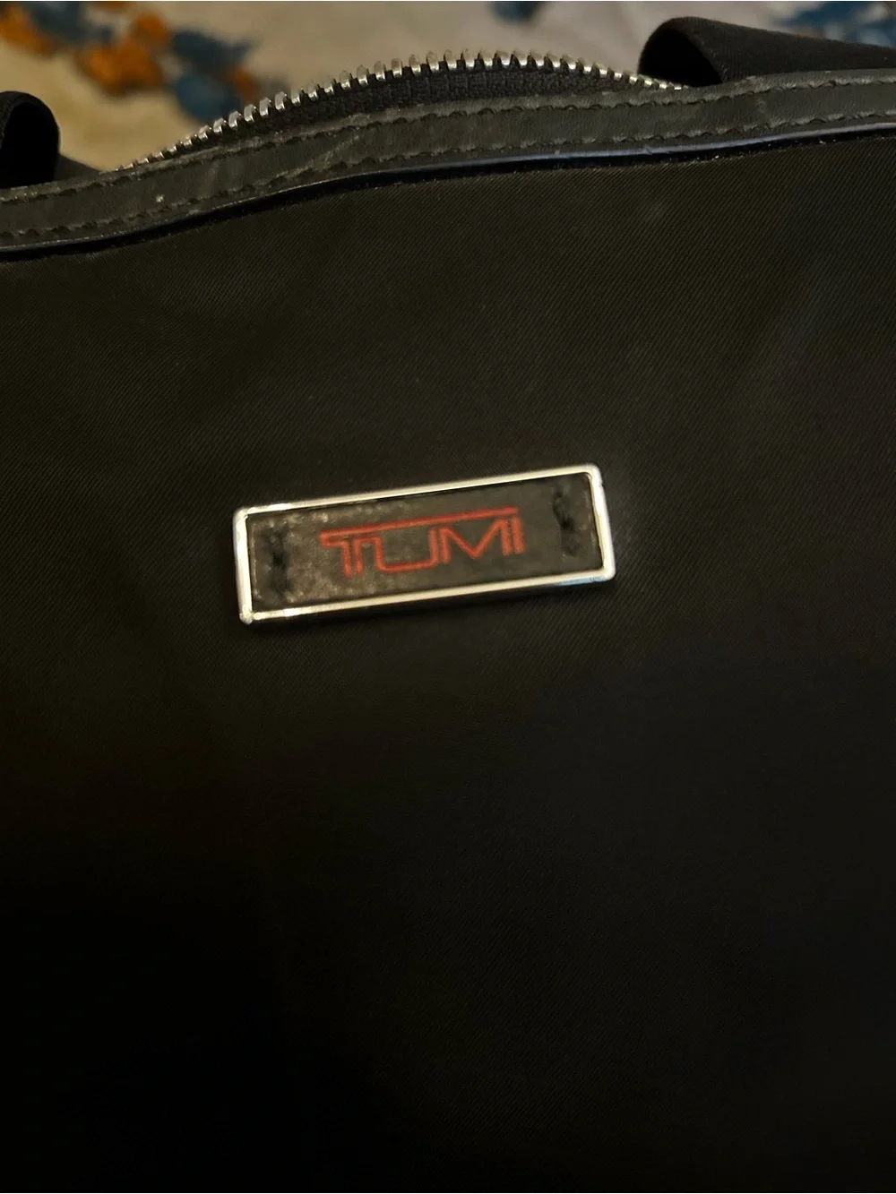 Tumi T-Pass Voyager Black Nylon Laptop Briefcase with Leather Accents As Is